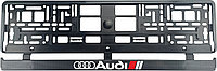 Set 2 bucati, suport numar inmatriculare Carbon, Audi II