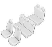 SET HUSE SCAUN UMBRELLA PENTRU DACIA LOGAN MCV 7 LOCURI 2004-2012 (BANCHETA FRACTIONATA) TIP 2 CU TETIERE IN