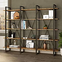 Biblioteca Sous cadru Metal, Crem, 220 x 180 x 34 cm