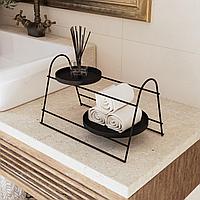 Accesoriu metalic decorativ Decorative Metal Accessory Lux 1, Negru, 15 cm