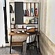 Birou Wood cu biblioteca, 120 x 200 x 60 cm - foto 2 - id-p96556570