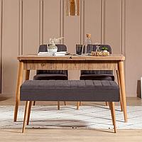 Set masă și scaune extensibile (4 bucăți) Vina 0701 - 3 - Anthracite, Atlantic Extendable Dining Table &