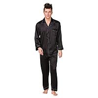 Pijama DEBAIJIA satin, negru barbati, marimea L