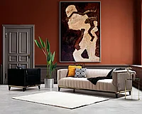Canapea Fixa cu 3 Locuri Lux Willy, 222 x 75 x 89 cm