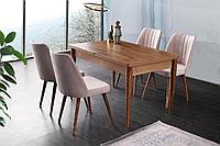 Masă Kelebek Dining Table, Nuc, 130x75x80 cm