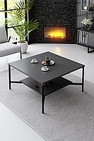 Masuta de cafea Black Line Coffee Table, Gri, 80 x 40 x 80 cm