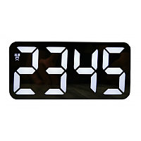 Ceas electronic negru cu LED alb elSales ELS-3622,alarma,format ora 12/24 h,oglinda,forma dreptunghi