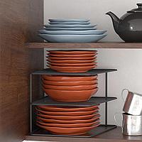 Suport pentru vase, Negru, 24.5x24.5x19.5 cm