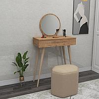 Masa de machiaj Elegant Siena cu Sertar si cu Oglinda, 72 x 130 x 35 cm