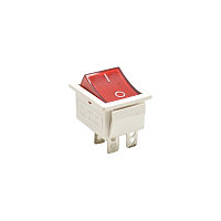 Intrerupator IRS lat cu 2 pozitii elSales ELS-L2P , 220 V , 15 A , carcasa alba , buton rosu