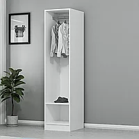Cuier cu Pantofar Kale 190, Alb, 45x190x52 cm