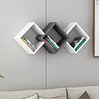 Raft de perete Galaxy Wall Shelf, Gri, 102x42x20 cm