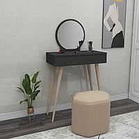 Masa de machiaj Elegant Siena cu Sertar si cu Oglinda, 72 x 130 x 35 cm