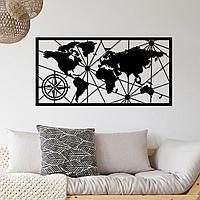 Decoratiune de perete Metal Tanelorn, Negru, 60x0.15x120 cm