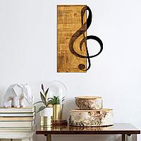 Decoratiune de perete lemn Skyler, Nuc, 58x3x39 cm