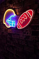 Lampa Neon Nfl Football Blue