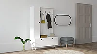 Cuier cu pantofar Lala - White, Alb, 112x170x35 cm