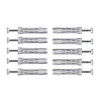 Set 10 holsuruburi cu diblu elSales ELS-H830 cu diametrul de 8 mm, lungime 30 mm , gri