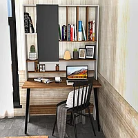 Birou Wood cu biblioteca, 120 x 200 x 60 cm