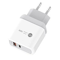 Incarcator pentru telefon PD+QC3.0 18W, incarcare rapida : Culoare - alb