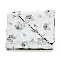 Asternut pentru pătuț bebelus, ITALBABY Fantasy, 100% bumbac pur, gri, 3 piese