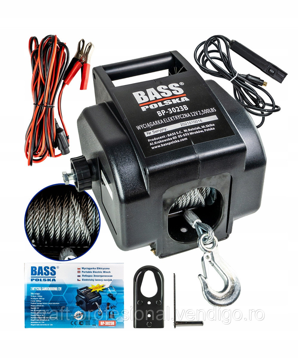 Troliu electric Bass BS-3023 pentru barci,atv 1500 Kg - foto 2 - id-p90071244