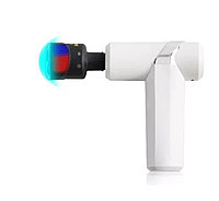 Mini pistol de masaj reincarcabil cu 5 trepte, fara fir, cu compresa calda si rece , King Relax , alb