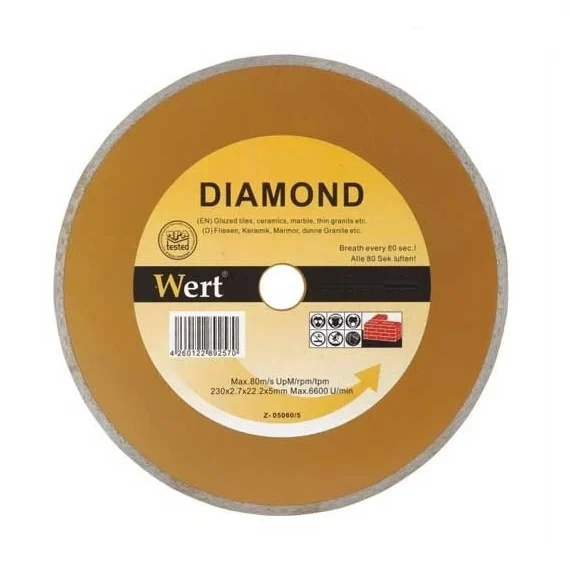 Disc diamantat, taiere marmura, granit, faianta Wert 2710-115, O115x22.2 mm - foto 1 - id-p90235175