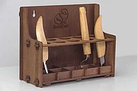 Suport pentru 20 cutite de cioplit in lemn BeaverCraft TH20 Dark
