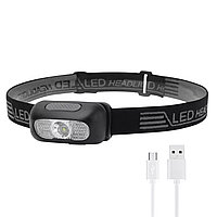Lanterna de cap cu LED reincarcabila prin USB, cu senzor de miscare portabil, pentru camping, pescuit,