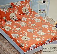 Set Husa de Pat cu Elastic din Finet, pentru Pat Dublu, 3 Piese, 2 Fete de Perna,