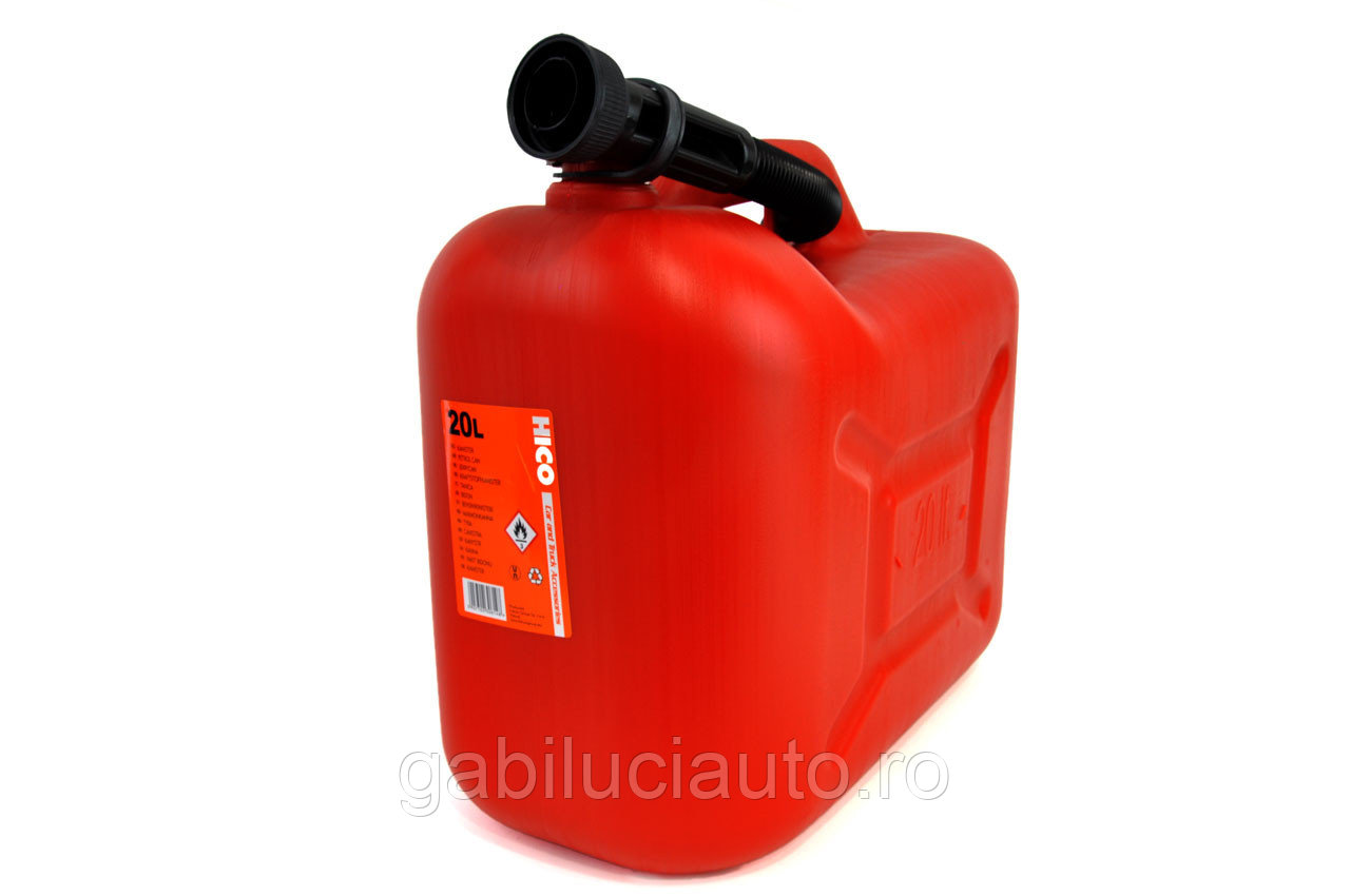 Canistra din plastic pentru combustibil rosie 20L - foto 2 - id-p90249385