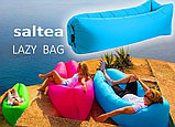 Saltea Autogonflabila "Lazy Bag" tip sezlong, 185 x 70cm, culoare Negru-Violet, pentru camping, plaja sau, foto 4