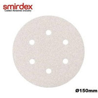 Disc abraziv Velcro (6 gauri) 150mm granulatie P80 SMIRDEX