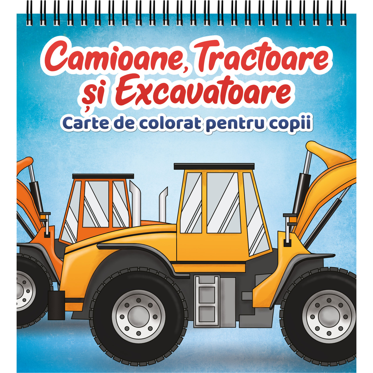 Carte de colorat pentru copii, Camioane, Tractoare si Excavatoare, 2023, 52 pagini - foto 1 - id-p90251512