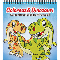 Carte de colorat pentru copii, Coloreaza Dinozauri, 2022, 52 pagini