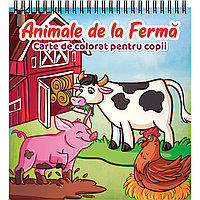 Carte de colorat pentru copii, Animale de la Ferma, 2023, 52 pagini