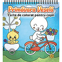 Carte de colorat pentru copii, Primavara Vesela, 2022, 52 pagini