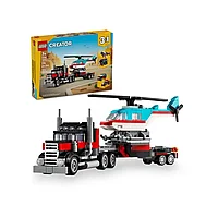 LEGO Creator 3 in 1 31146 - Camioneta-platforma cu elicopter (270 piese)