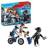 Playmobil City Action Police 70573 - Politist pe bicicleta si hot