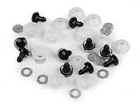 Ochi cu sclipici pentru jucării 12 mm - 1 Argintiu 900199