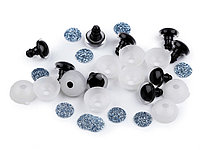 Ochi cu sclipici pentru jucării 12 mm - 6 Bleu 900199