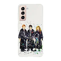 Husa compatibila cu Samsung Galaxy S22, Viceversa, model Golden Trio Harry Potter, Silicon, TPU
