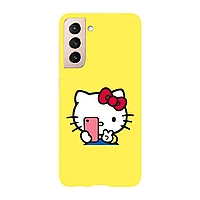 Husa compatibila cu Samsung Galaxy S21 Ultra, Viceversa, model Hello kitty selfie, Silicon, TPU