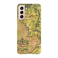 Husa compatibila cu Samsung Galaxy S21 FE, Viceversa, model Middle Earth Map The lord of the rings, Silicon,