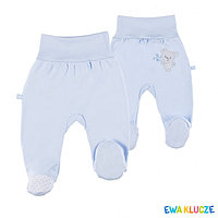 Pantaloni lungi Newborn, unisex, 100% bumbac, bleu