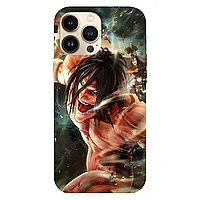 Husa compatibila cu Apple iPhone 14 Pro Max model Attack on titan Eren Yeager Titan form, Silicon, TPU,