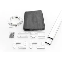 Kit plasa tantari completa pentru fereastra, din aluminiu, INSECTE STOP, pe balamale, alb, 50 x 100 cm