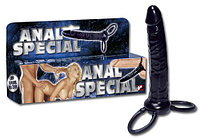 Inel penis Anal Dong Black 16cm