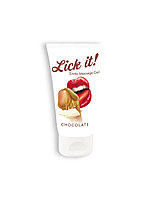 Gel masaj si lubrifiant vegan 2 in 1 Lick it ciocolata 50 ml